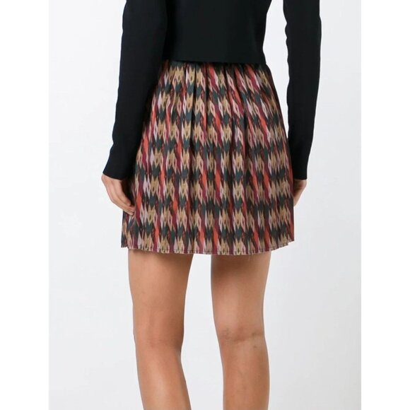 Isabel Marant Etoile Pleated Skirt Size S Womens Hanoi Ikat Print - Picture 13 of 14